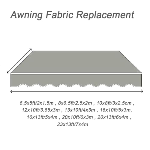 Toile de rechange pour auvent pare-soleil rétractable extérieur de fenêtres et portes - 7