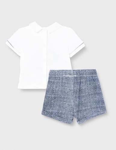Chicco ensemble polo et short blanc et bleu pour bébé garçon dès la naissance - 3