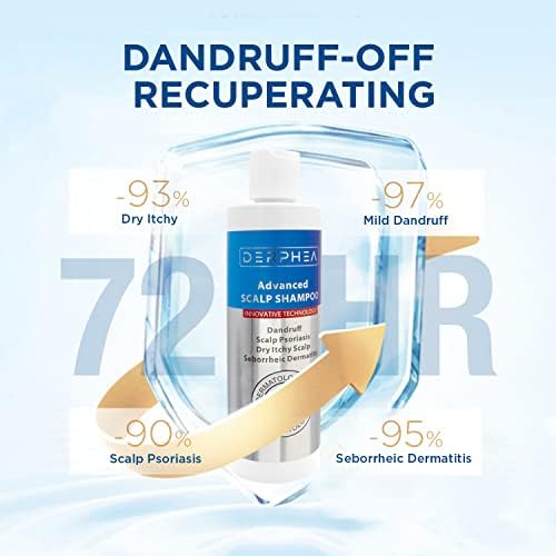 Miniatura 6 de DERPHEA Champú para la psoriasis, champú para foliculitis, champú para dermatitis seborreica, champú para cuero cabelludo seco, champú para el cuero