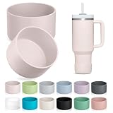 KTKUDY 2-Pack Silicone Boot for Stanley Tumbler 40 30 20 oz & Intended for Hydro Flask 12-24 oz - Cup Boot fit Select Yeti, Simple Modern, Owala Water Bottle - Bottom Cover Accessories Fit Stanley Cup