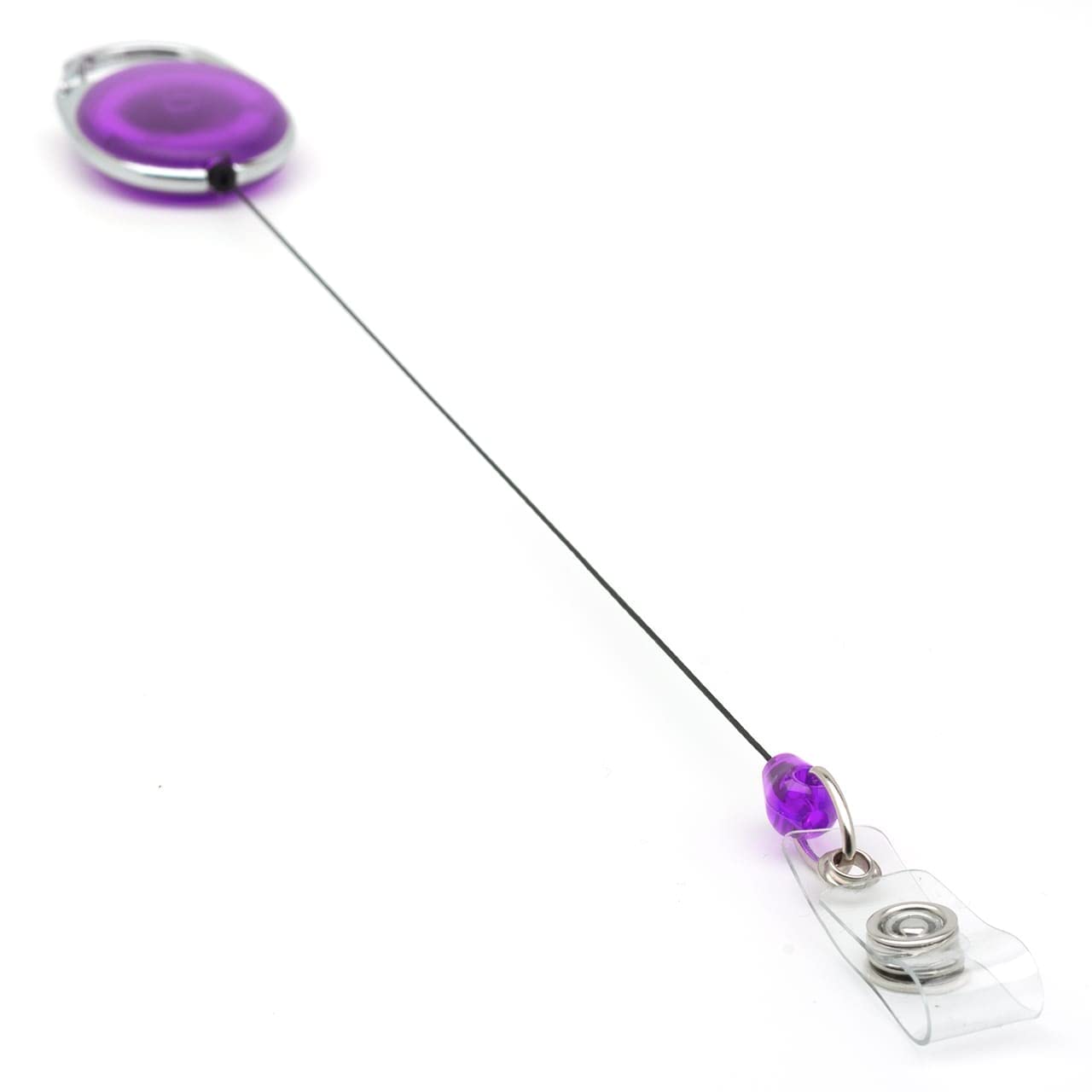Violett Ausweisjojo Schlüssel JoJo mit Gürtel Clip Spulen 100 Stück, Ausweis für ID Badge Holder Yoyo Einziehbarer Kartenhalter Schlüsselkarten Schlüsselanhänger Set Schlüsselring Retractable