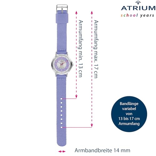 Montre fille lilas Atrium idéale pour l'école avec son cadran à quartz clair - 2