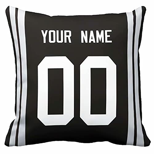 Image of ANTKING Throw Pillow 2 Pack with Custom Name and Number Personalized Gift for Men Women Boys