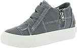 Blowfish Malibu Women's Mamba Sneaker, Blue Tuna Color Washed Canvas, 6.5 UK