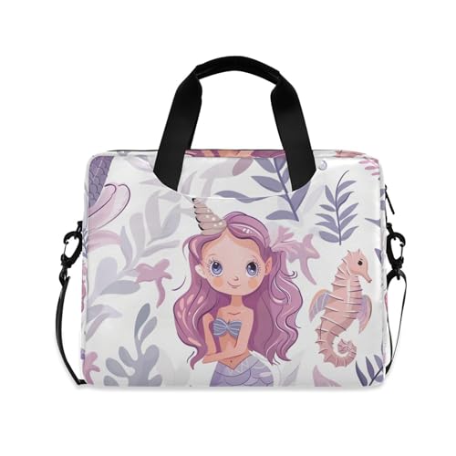 Maletín para portátil con diseño de sirena y caballito de mar
