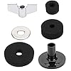 18 Pcs Jazz Drum Felt Pads Felts Cymbal Washer Hi Hat Cup for Drum Replacement Accessories(black), Playing Accessories #4
