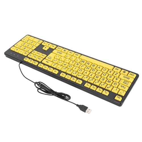Clavier ordinateur Tissting gros caractères filaire USB PC