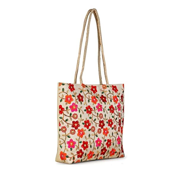 Women's Embroidered Satchels Handmade Cotton Handbag | Shoulder Bag | Tote Purse | Ladies Hobo Purses Wallet Retro Canvas bag