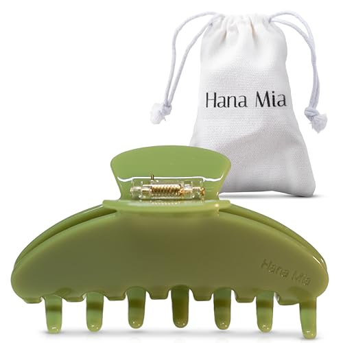 Large Premium Green Acetate Claw Clip 4 Inch