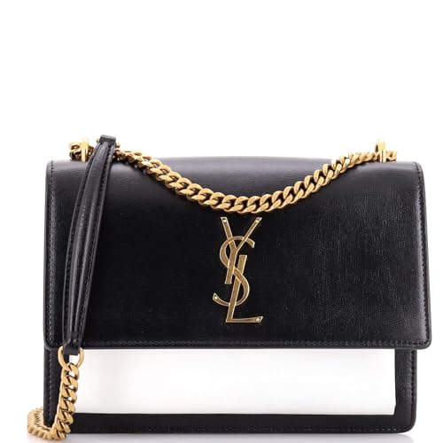 Saint Laurent, Pre-Loved Sunset Crossbody Bag Leather Medium, Black