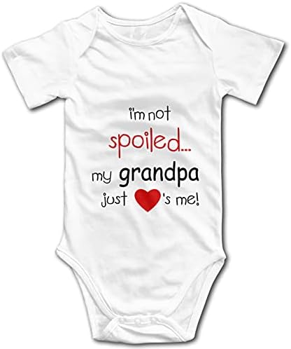 I’m Not Spoiled my grandpa Short Sleeve Baby Bodysuits Set for Boys or Girls cut lovely pattern
