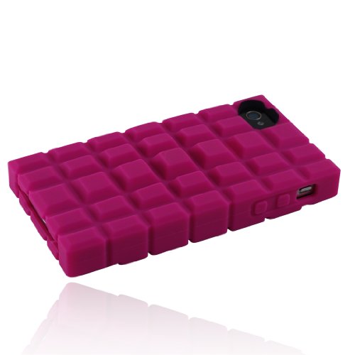 Incipio BOMBPROOF etui silicone rose compatible iPhone 4 robuste - 5