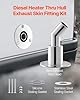 VEVOR Thru Hull Exhaust Skin Fitting, 0.94 inch Diesel Heater Exhaust Skin Fitting, Elbow Hull Exhausts Pipe Socket Replacement with Screws, Nuts & Gasket for Diesel Heaters, 316 Stainless Steel