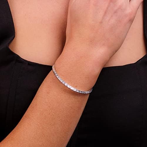 TreasureBay Women Silver Bangle Bracelet Made from Solid 925 Sterling Silver Cobra Snake Details
