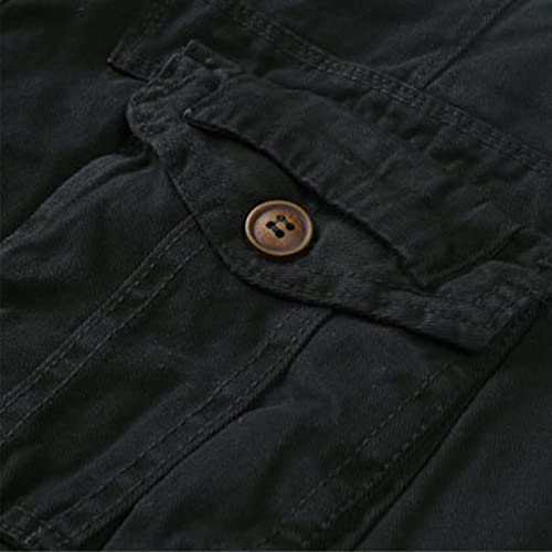 Shorts cargo para hombre QWENTMTNTY negro miniatura 4