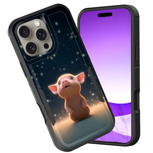 CICPLKSE Capa para iPhone 16 Pro Max, camada dupla, híbrida, à prova de choque, rígida, policarbonat