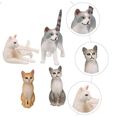 Yardenfun 4 Pcs Gato Sólido Simulado Adorno De Mini Carro Brinquedos Educativos Para Gatinhos Brinqu
