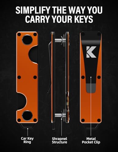 Image of Key Organizer Key Holder Compact Key Case Minimalist Metal Key Chain Key Holder for Keychain Secures 8-10 Keys EDC