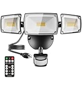 Ustellar 3 Pack 55W LED Flood Light Outdoor, 5500LM Exterior Security - View #3