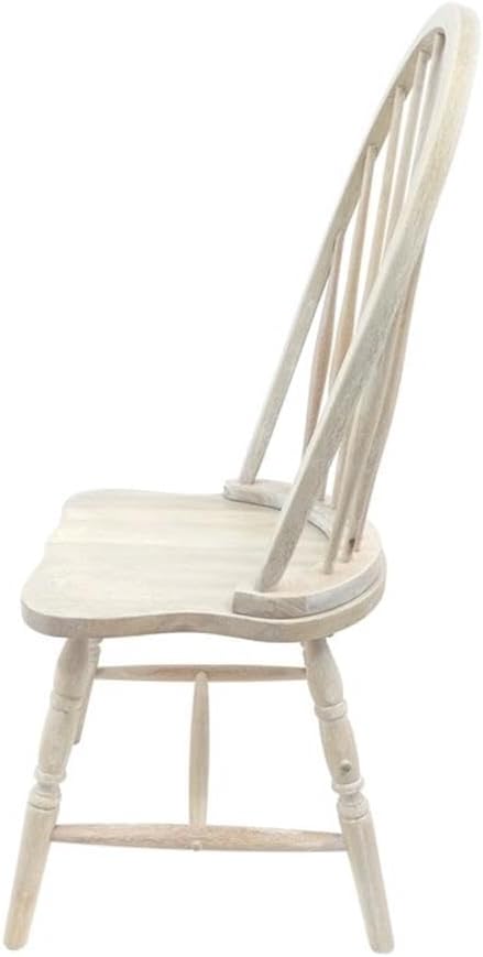 Carolina Chair & Table Windsor Dining Chair with Traditional Spindle Back Design – Multi-Step Hand Finish, Solid Wood Chair - Armless Square Seat with Tapered Legs for Dining Room (Natural Driftwood)