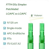 Elfcam® - 15m Weißes Glasfaserkabel LC/APC auf LC/APC Stecker, Kompatibel mit Deutscher Telekom, Simplex 9/125μm Patchkabel, Lichtwellenleiter LSZH, LWL,15Meter – Ansicht 6