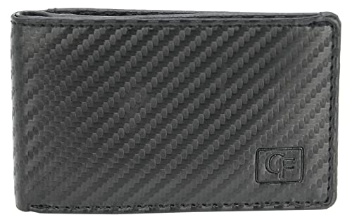 CF CATTERFELD Cartera Hombre Carbono RFID Negro