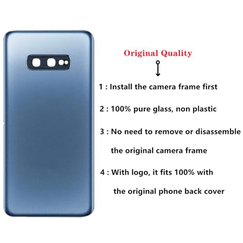 Para Galaxy S10 E G970U G970F G970F/DS G970Ul G970W Tampa traseira de vidro de substituição Samsung