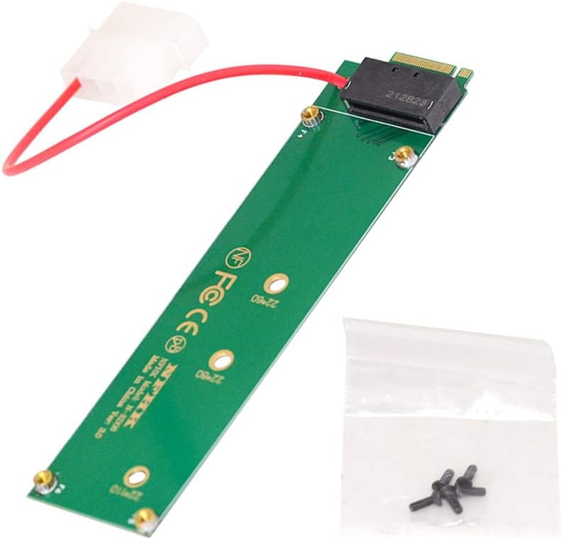 Ruler 1U GEN-Z EDSFF Short SSD E1.S to NVMe NGFF M-Key 4X Host Carrier Adapter with Power