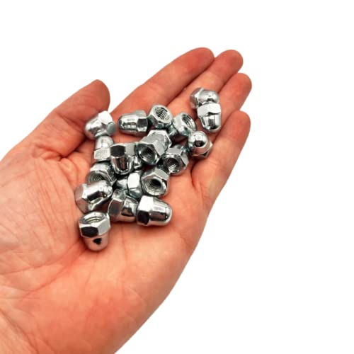 M8 (8mm) Dome Nuts Set - Steel Cap Nut - Evelyne (Pack of 20), Silver - Image 4