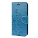 Produktbild TOPOFU Hülle für Samsung Galaxy S20 FE Handyhülle, PU/TPU Leder Flip Wallet Tasche Cover, 3D Schmetterling Blumen Muster Design, [Ultra Slim][Card Slot][Ständer] Schutzhülle (Blau)