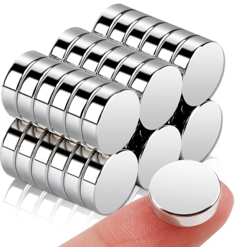 Image of 10x3mm Strong Fridge Neodymium Magnets, 35Pcs Small Round Crafts Magnet s Rare Earth Magnets, Whiteboard Disc Magnet s Cylinder for Crafts, Refrigerator, DIY, Office