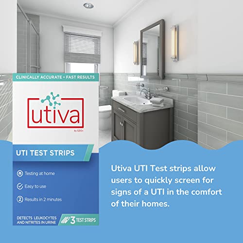 Utiva Uti Home Test Strips To Detect A Uti At Home – 3 Individually Packaged Tests – Clinically Accurate Results In 2 Minutes – Tests Leukocytes And Nitrites Like In A Medical Clinic #TOP1