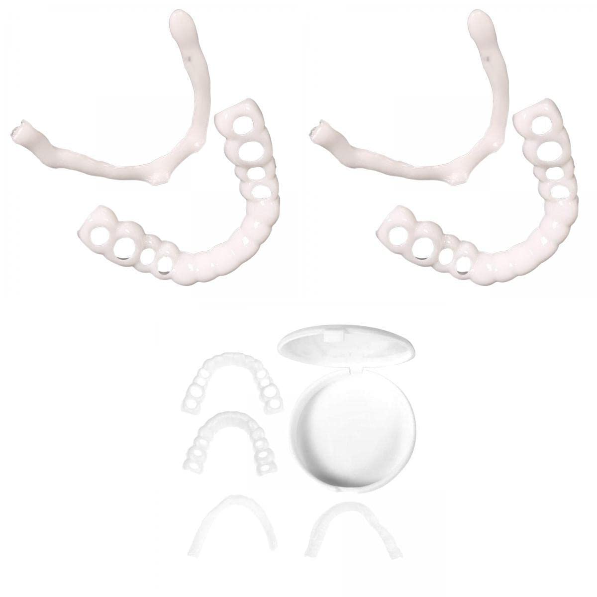 2x Smiling Snap False Teeth Veneers Cosmetic Tooth Cover Upper+Lower Teeth | Oral Care-image-7