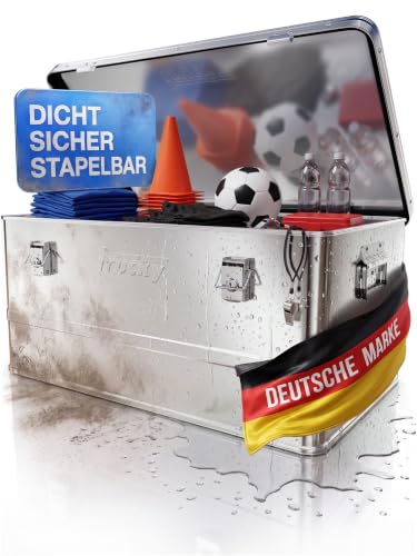 Trucky Aluminium Box mit Deckel Silber Alukiste Alu Kiste Abschliessbar