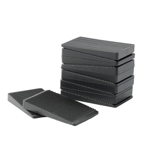 Furniture Leveler 12pcs Kit Size Variety | Multi-Purpose Rubber Shim for Leveling Feet Stable | Anti-Wobble Pad for Uneven Table, Dresser Leg, Toliet and More Furniture | Prevent from Wobbling