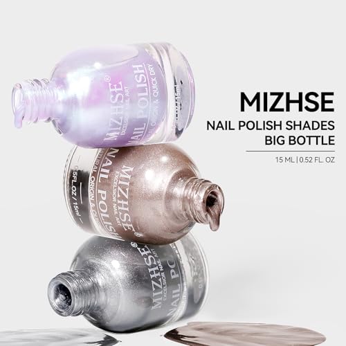 MIZHSE Cat Eye Nail Polish: Quick Dry Nail Polish with Magnet Air Drying Fast Champagne Color Nail Lacquer 15ml Cateye Nail Polish for Women Girl Non-Gel Nail Art Manicure DIY Home - Thumbnail 4