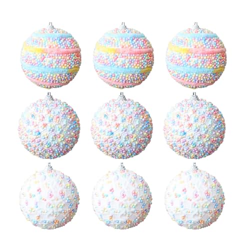 Décoration de sapin de Noël intérieur et extérieur avec boules en mousse légères
