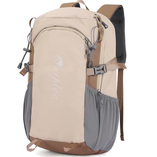 Outplea Wanderrucksack Damen Klein, 20L Sportrucksack Komfortabler Wasserdicht, Tagesrucksäcke Mädchen für Reisen Schule Camping Outdoor, Khaki