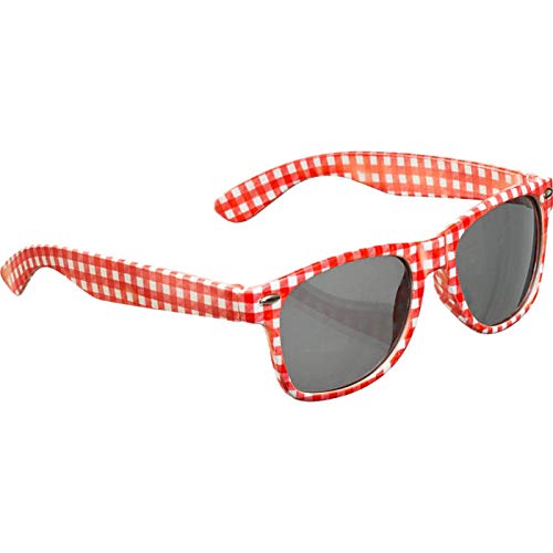 Preisvergleich Produktbild PARTY DISCOUNT Brille, rot-weiß kariert