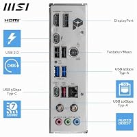 MSI PRO B860M-A WiFi Mainboard, mATX - Unterstützt Intel Core Ultra Prozessoren (Series 2), LGA 1851-12 DRPS, DDR5 Memory Boost (8600+ MT/s OC), PCIe 5.0 x16 & 4.0 x16, M.2 Gen5, Wi-Fi 7, 5G LAN – Ansicht 6
