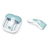 Sanitas SFB 07 Fußbad (Sprudelmassage und Wassertemperierung, 3 Funktionen: Vibrationsmassage) + Sanitas SMA 21 Hornhautentferner