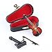 Seawoo Wooden Miniature Violin with Stand,Bow and Case Mini Musical Instrument Miniature Dollhouse Model Home Decoration (3.15"x1.18"x0.59")