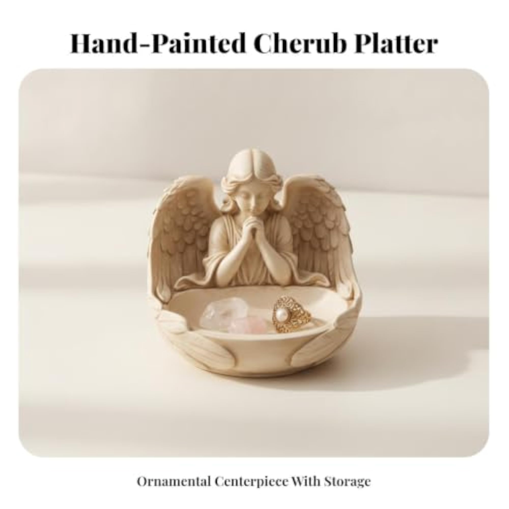 Praying Angel Resin Tray for Home Decor