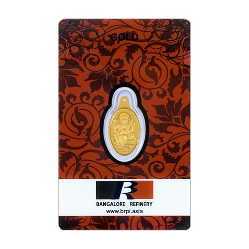 Image of Bangalore Refinery 24k (999) Gold Coin Pendants 1gm