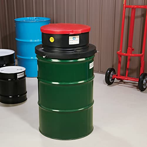 New Pig 55-Gallon Open-Head Poly Drum Lid | 24-1/2" Diam X 11" | Black | Drm965-Bk #TOP2
