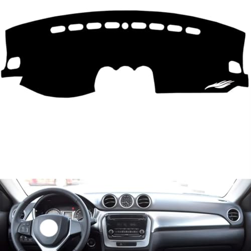 leather dash board cover mat Compatible with Suzuki VITARA ，dashboard cover(Black)
