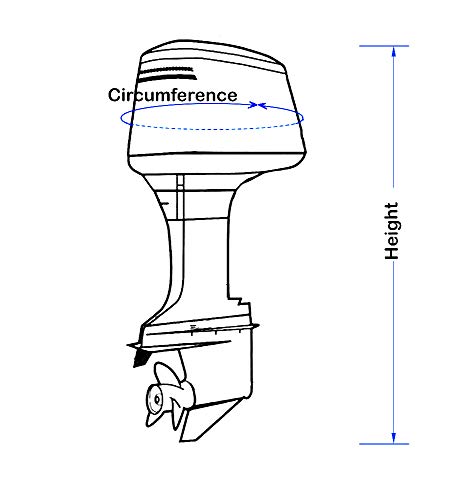 Eliteshield Boat Engine Full Outboard Motor Cover Cir: Up To 85 Inches Width X Height Up To 72 Inches May Fit 100-150 Hp Navy #TOP2