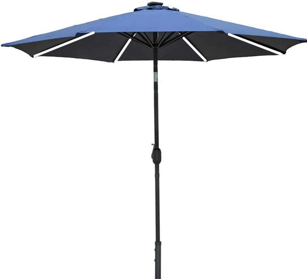 Garden parasols Parasols 2.7M Garden 360-Degree Market Umbrella with 8 LED Solar Lights Outdoor Patio Beach Sun Shade,Without Parasol Base good Outdoor parasols