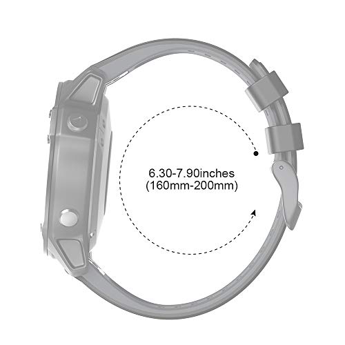 Correa de silicona compatible con Fenix 6S Pro miniatura 7