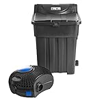 Swell UK Pond Filter Box Premium 25,000 & 5,000 L/H Pump with Strainer Casing | Includes 18w UV Clarifier for Greenwater & Algae | Biological & Mechanical Media and Built in Cleaning Mechanism
